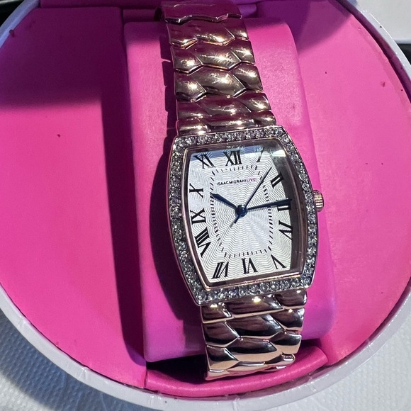 Isaac Mizrahi Gold Women's Watch with Crystal Accents - Picture 4 of 4